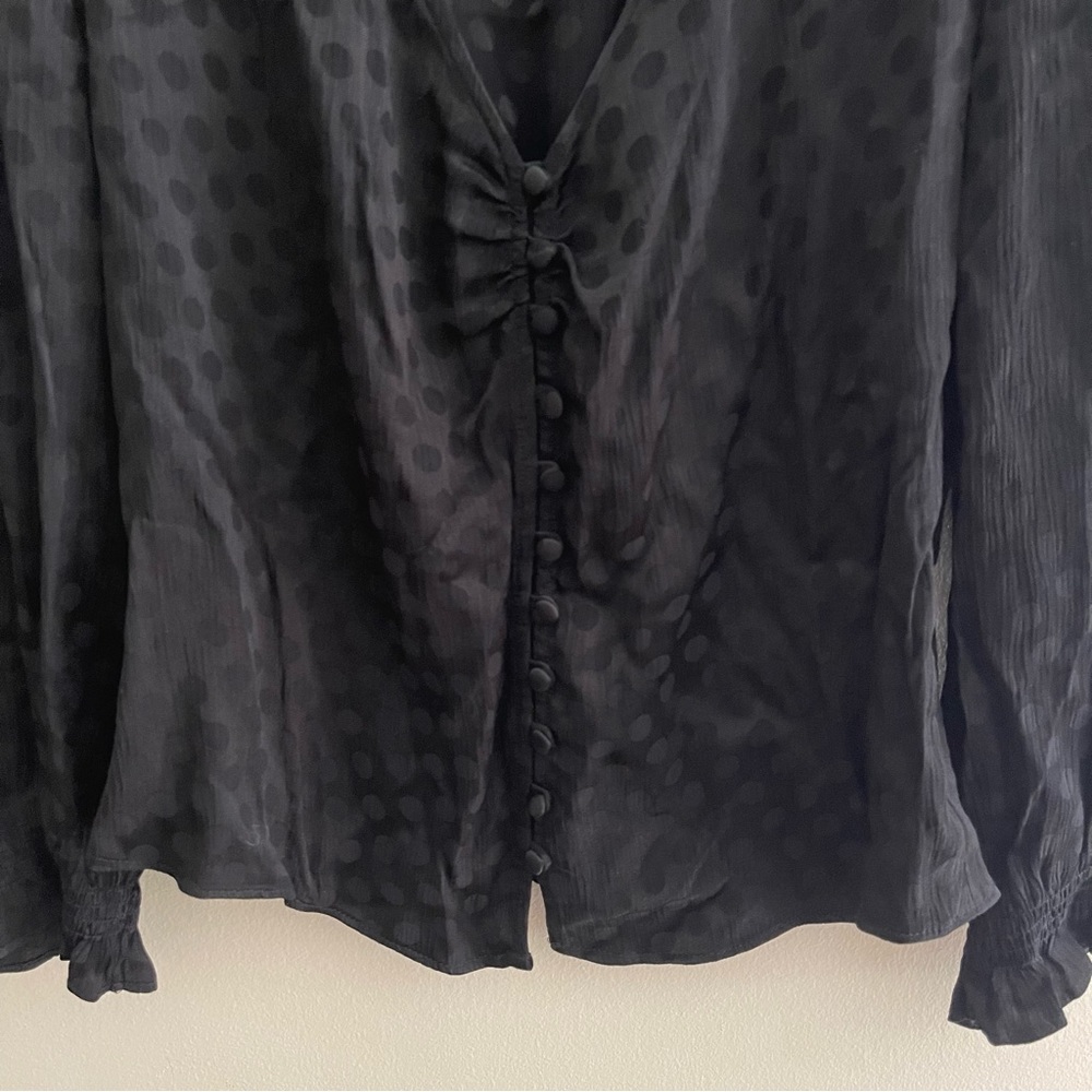 Madewell Smocked Sleeve Daylight Top in Woven Dot - Picture 5 of 11